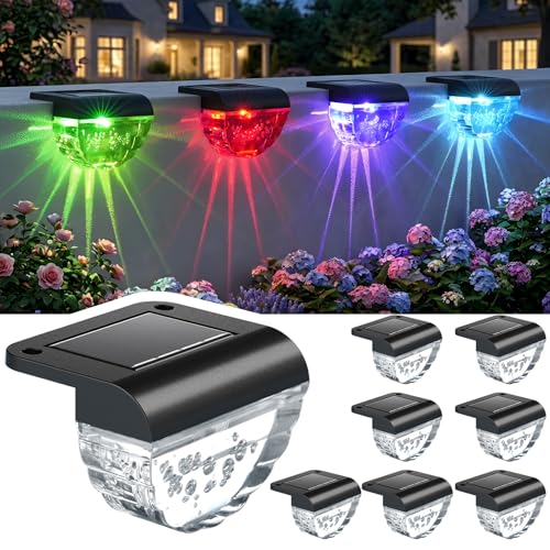 8 Pack Solar Deck Lights Outdoor (8 Count)