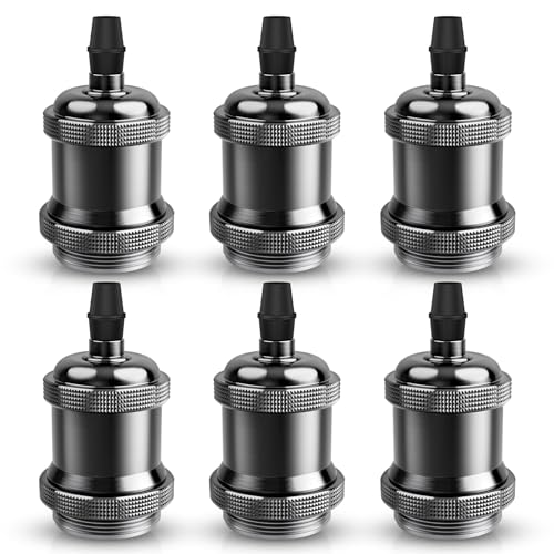 E26 Edison Vintage Lamp Socket for DIY Light (6 Count)