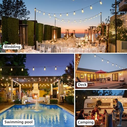 3 Color in 1 LED Outdoor String Lights with Remote