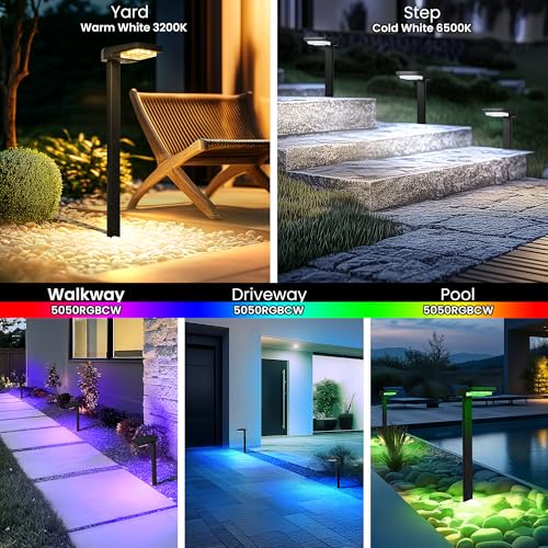 Solar Pathway Lights Outdoor (6 Count)