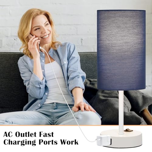 Blue Table Lamp Set of 2 (2 Count)