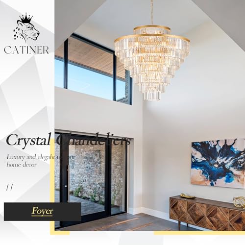 43.3" Large Crystal Chandelier