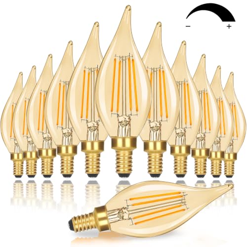 Dimmable E12 Candelabra LED Light Bulbs 40W Equivalent (12 Count)