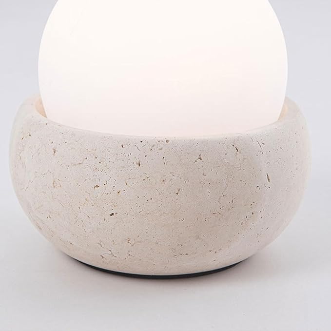 Wabi Sabi Style Sleep Bedroom Desk Light Rechargeable Remote Control Travertine Desk Lamp Study Office Dormitory Table Lamp Coffee Shop Restaurant Decorative Night Light Lighting Fixture