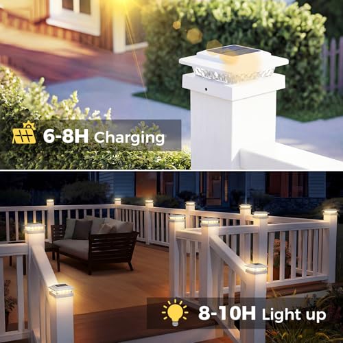 4x4 Solar Post Cap Lights Outdoor 16Pack