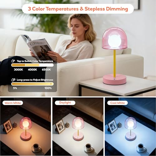 Pink Rechargeable Lamp