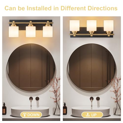 Modern Bathroom Light Fixtures Over Mirror (3 Count)