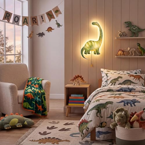 Dinosaur Night Light Wall Lamp Sleeping Nursery Lighting