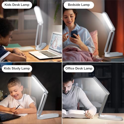 LED Desk Lamp for Office Home & Battery Operated Lamp Rechargeable Lamp Foldable & Portable Light