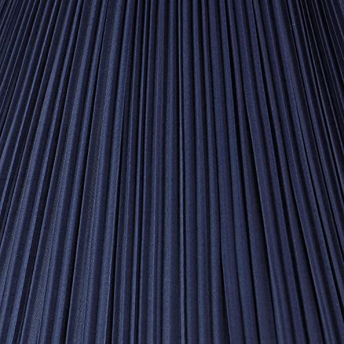 33195 Transitional Hardback Empire Shaped Mushroom Pleated Dark Blue Spider Shade