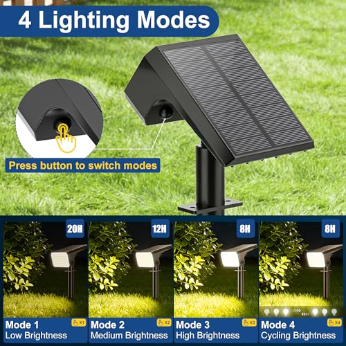 Solar Spot Lights Outdoor Waterproof IP65 (2 Count)