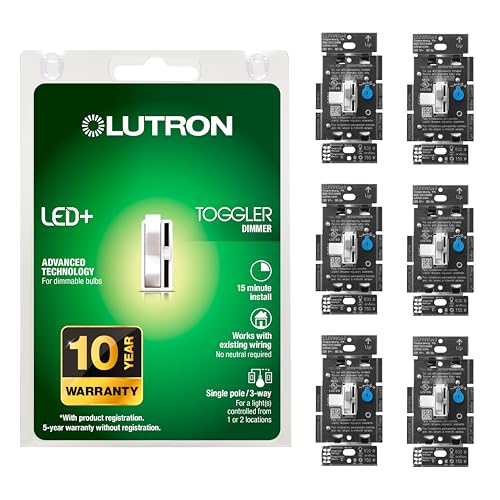 Toggler LED+ Dimmer Switch for Dimmable LED (6 Count)