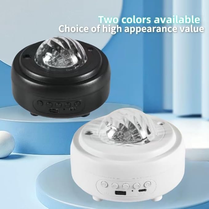 Galaxy Projector Night Light with Bluetooth Speaker, Starry Star Projection Light with Ocean Wave for Bedroom, Northern Lights Projector with Moon, Ambient Lighting for Room Party Xmas