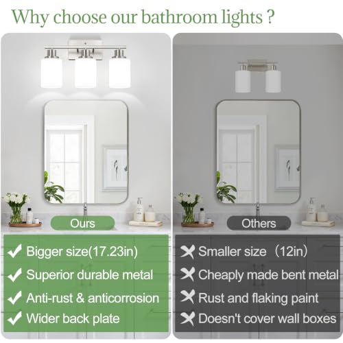 3 Light Bathroom Light Fixtures