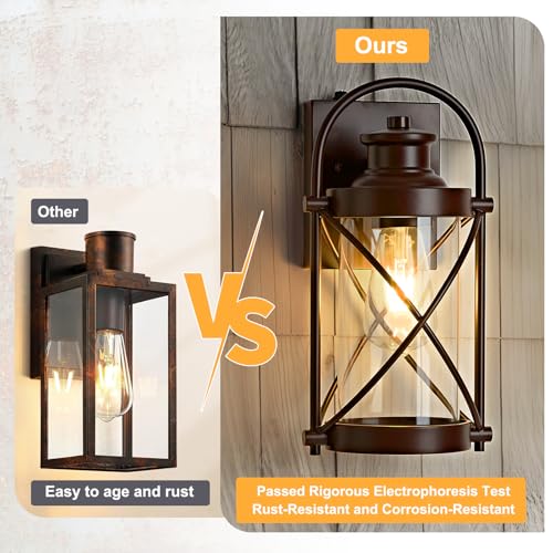 Dusk to Dawn Outdoor Wall Lights Fixtures (2 Count)