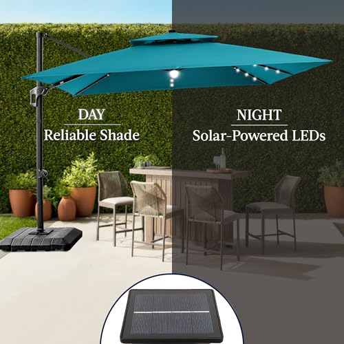9x12ft LED Cantilever Patio Umbrella w