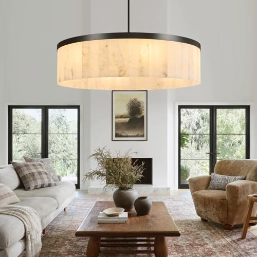 42" Round Alabaster Chandelier