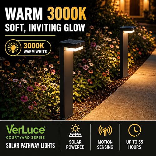 Premium Solar Pathway Lights Outdoor (2 Count)