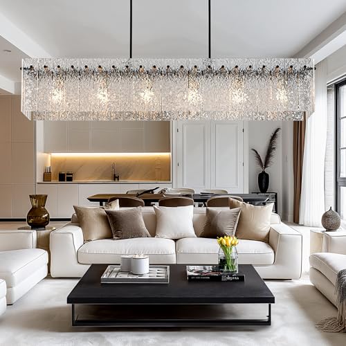 Modern Black Rectangle Chandelier