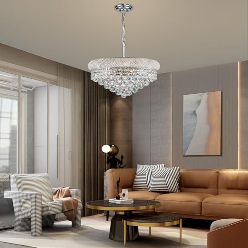 Chrome Crystal Chandeliers for Dining Room