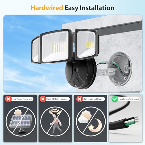 3 Packs 75W Flood Lights Outdoor (3 Count)