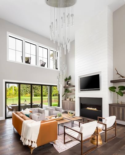 36 Light Modern LED Crystal Chandeliers for Living Room Entryway