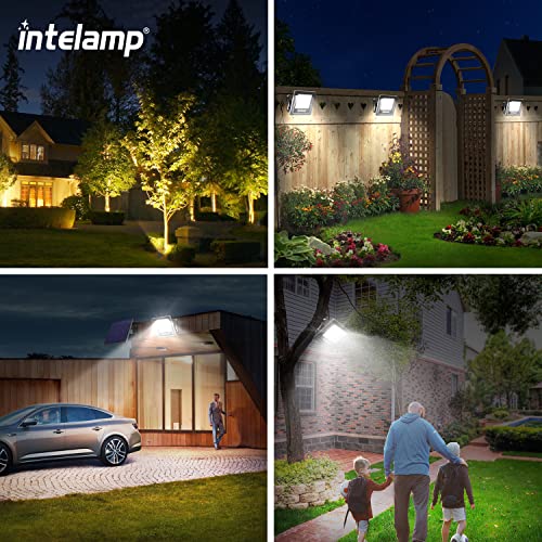 4400mAh Solar Flood Lights 2 Pack Outdoor Solar Security Light (2 Count)