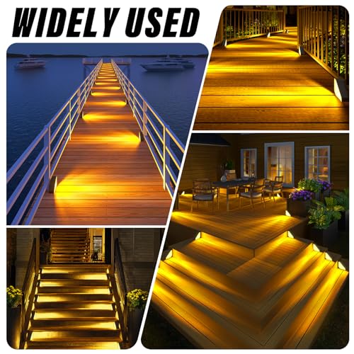 Solar Stair Lights Outdoor Waterproof (16 Count)