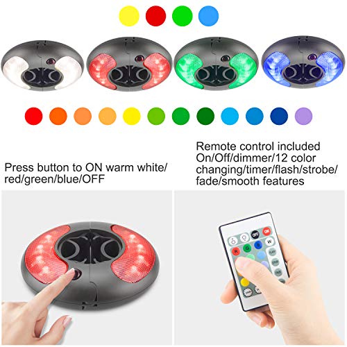Battery Operated Hanging Lights Outdoor Patio Umbrella Light with Remote12Colors Changing Camping Tent Light Outside Brightness Dimmable and Timer Setting 120Lumens
