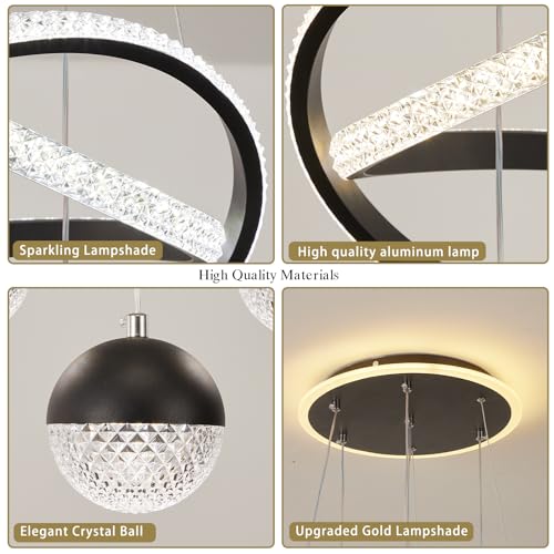 Modern Black LED Chandeliers