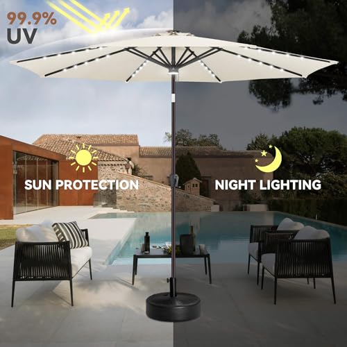 Solar Patio Umbrella with Centre Light