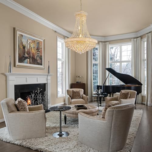 11 Light Empire Crystal Chandelier Light Fixture