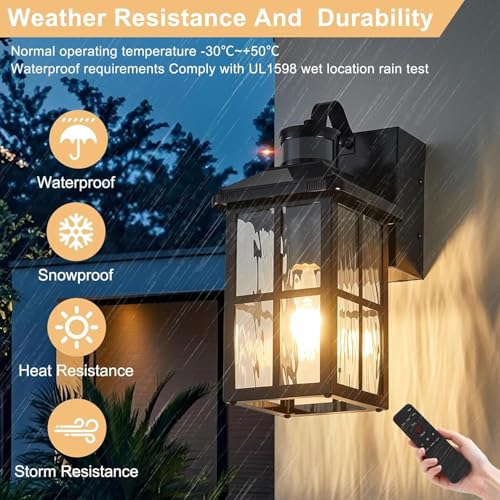 Porch Lights with GFCI Outlet with Remote