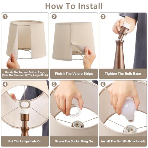 Modern Touch Lamps for Nightstand (2 Count)