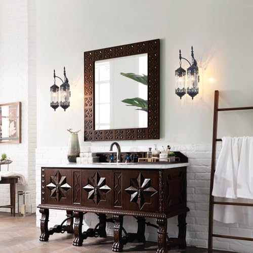 Antique Gothic Glass Wall Sconce for Bedroom