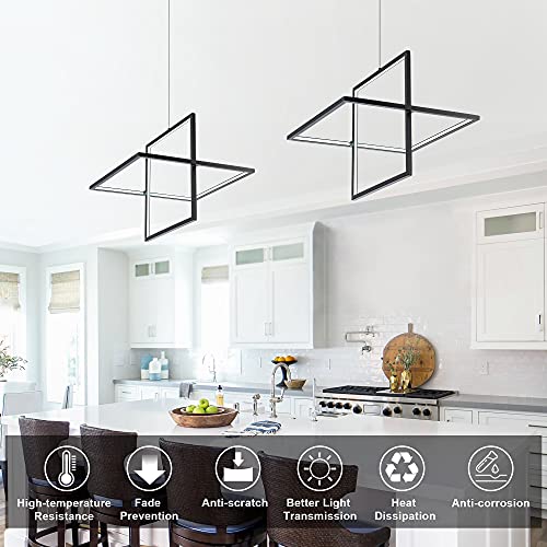 Modern LED Chandelier Square Pendant Light