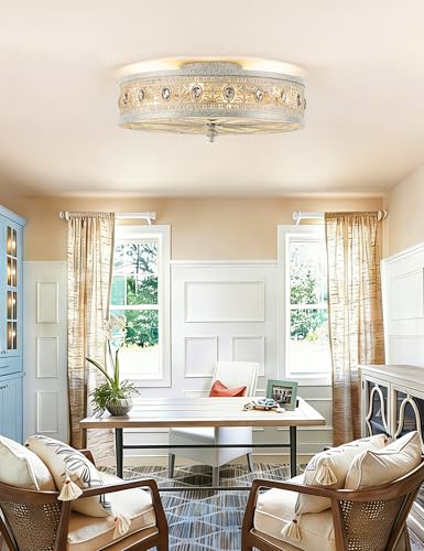 Crystal Chandelier Ceiling Fan with Light