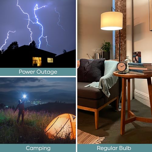 LED+ Battery Backup Emergency Light Bulbs A21 (2 Count)