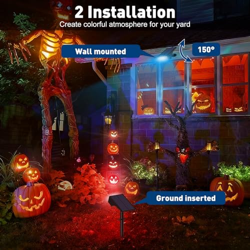 Solar Color Changing RGB Spot Lights Outdoor (10 Count)