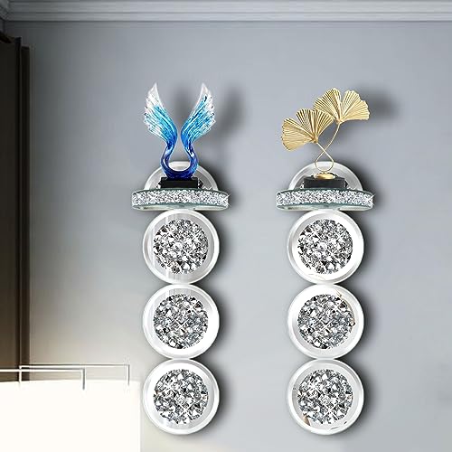 Set of 2 Crystal Crush Diamond Candle Sconces (2 Count)