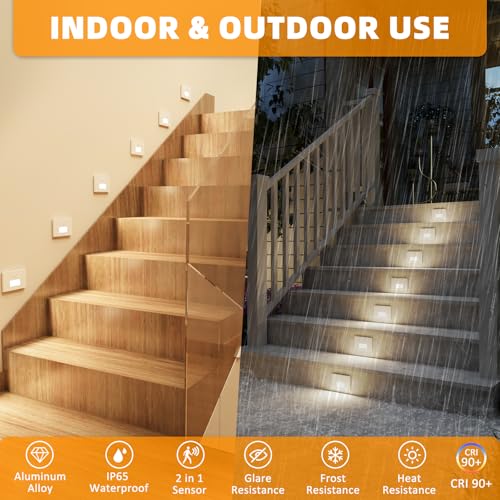 12 Pack 5CCT 120V Motion Sensor Step Lights (12 Count)