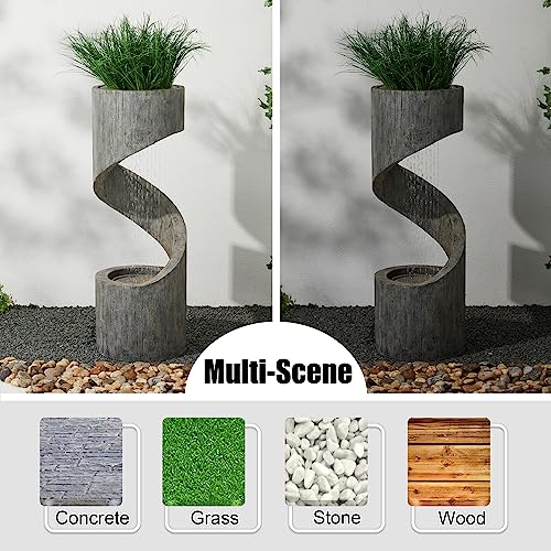 Outdoor Water Fountain with LED Light