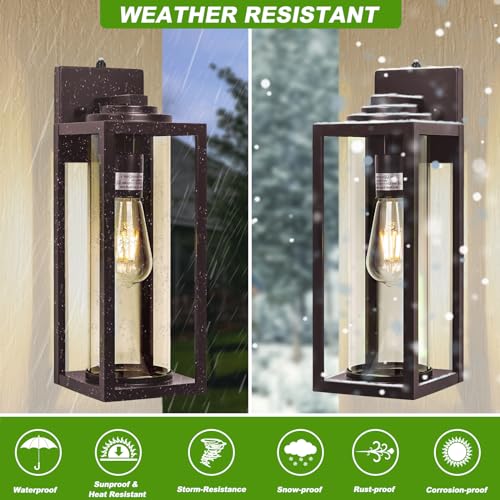 Large Dusk to Dawn Outdoor Wall Lights (2 Count)