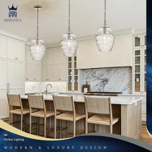 Farmhouse Chrome Glass Pendant Light