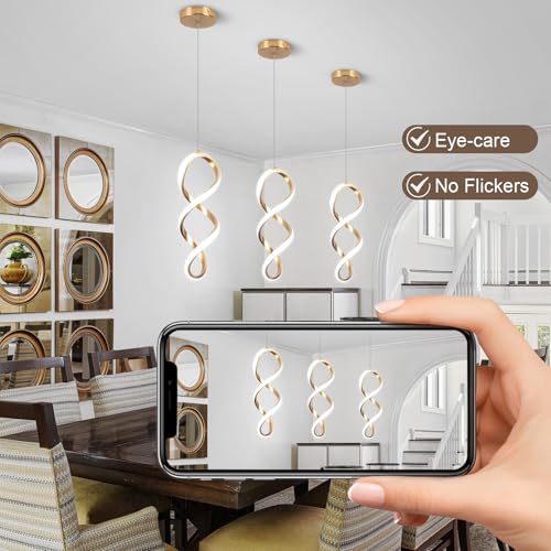Gold Led Pendant Lights Kitchen Island