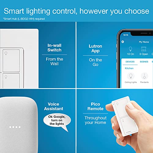 Caseta Smart Light Switch for Lighting and Fans (2 Count)