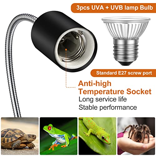 3 Set Reptile Heat Lamp UVA (3 Count)