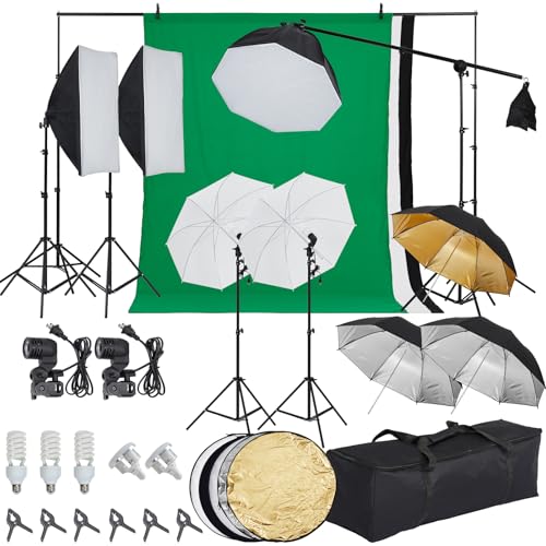 Photography Lighting Kit with Backdrops