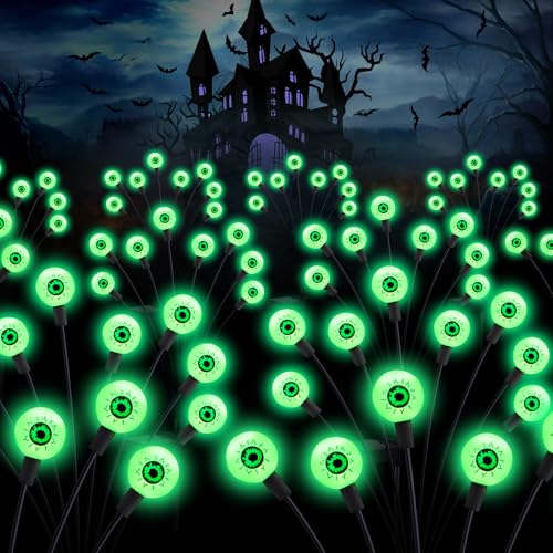 Halloween Decorations Outdoor Solar Scary Eyeball Lights (4 Count)