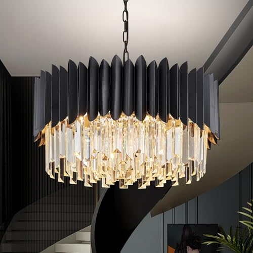 20" Black Crystal Chandelier 4